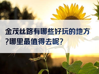 金茂丝路有哪些好玩的地方？哪里最值得去呢？