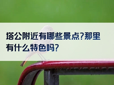 塔公附近有哪些景点？那里有什么特色吗？