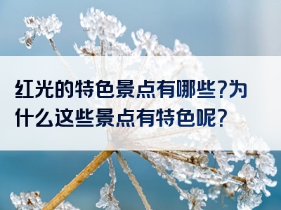 红光的特色景点有哪些？为什么这些景点有特色呢？