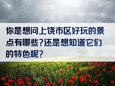 你是想问上饶市区好玩的景点有哪些？还是想知道它们的特色呢？