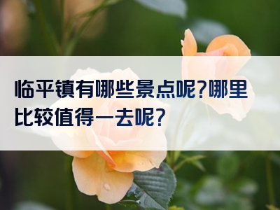 临平镇有哪些景点呢？哪里比较值得一去呢？
