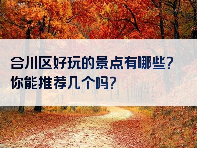合川区好玩的景点有哪些？你能推荐几个吗？