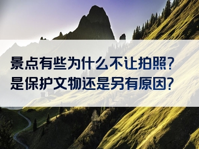 景点有些为什么不让拍照？是保护文物还是另有原因？