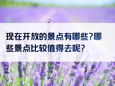 现在开放的景点有哪些？哪些景点比较值得去呢？