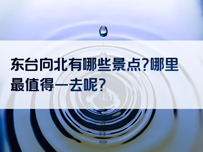 东台向北有哪些景点？哪里最值得一去呢？