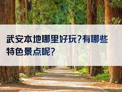 武安本地哪里好玩？有哪些特色景点呢？