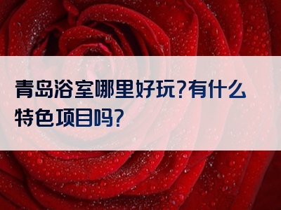 青岛浴室哪里好玩？有什么特色项目吗？