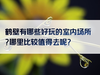 鹤壁有哪些好玩的室内场所？哪里比较值得去呢？