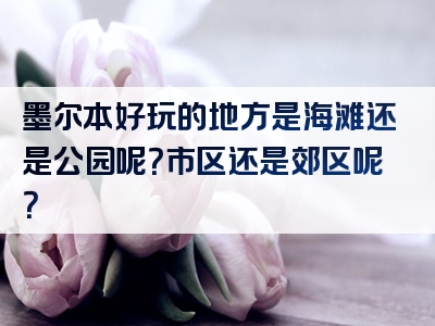 墨尔本好玩的地方是海滩还是公园呢？市区还是郊区呢？