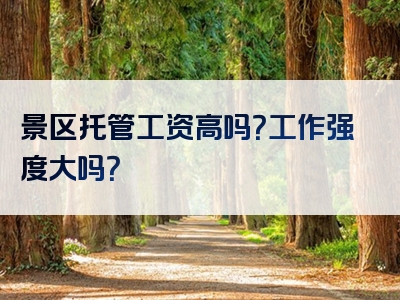 景区托管工资高吗？工作强度大吗？