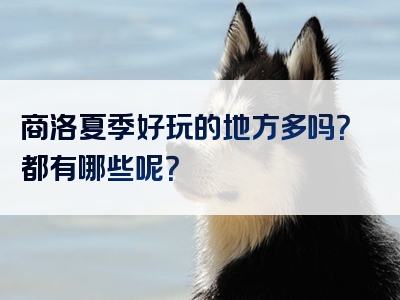 商洛夏季好玩的地方多吗？都有哪些呢？