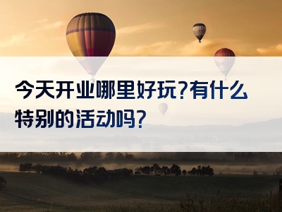 今天开业哪里好玩？有什么特别的活动吗？