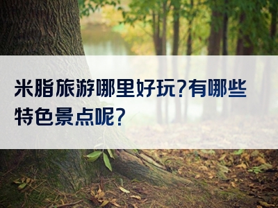 米脂旅游哪里好玩？有哪些特色景点呢？