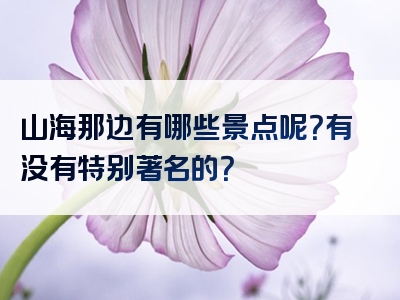 山海那边有哪些景点呢？有没有特别著名的？