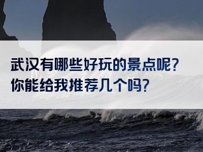 武汉有哪些好玩的景点呢？你能给我推荐几个吗？