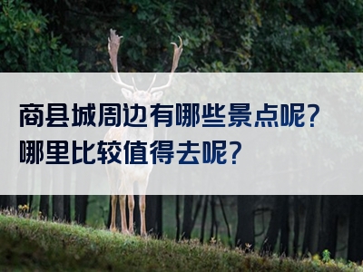 商县城周边有哪些景点呢？哪里比较值得去呢？