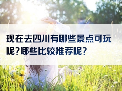 现在去四川有哪些景点可玩呢？哪些比较推荐呢？