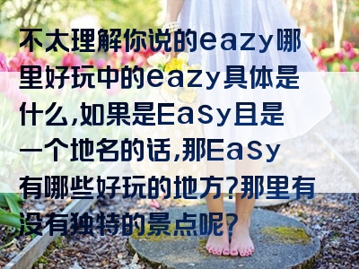 不太理解你说的eazy哪里好玩中的eazy具体是什么，如果是Easy且是一个地名的话，那Easy有哪些好玩的地方？那里有没有独特的景点呢？