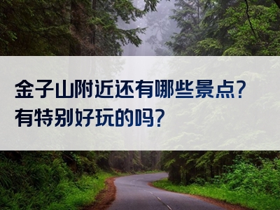 金子山附近还有哪些景点？有特别好玩的吗？