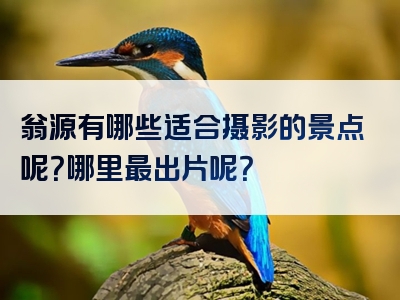 翁源有哪些适合摄影的景点呢？哪里最出片呢？