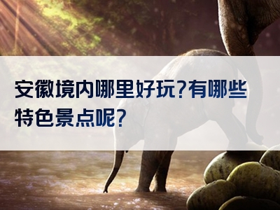 安徽境内哪里好玩？有哪些特色景点呢？