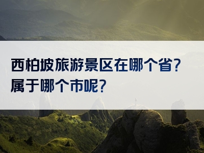 西柏坡旅游景区在哪个省？属于哪个市呢？