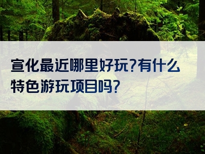 宣化最近哪里好玩？有什么特色游玩项目吗？