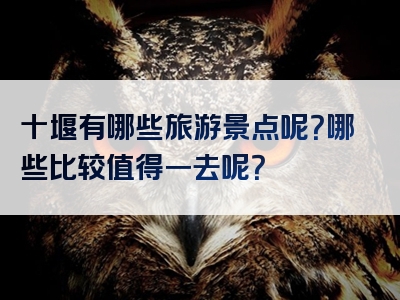 十堰有哪些旅游景点呢？哪些比较值得一去呢？