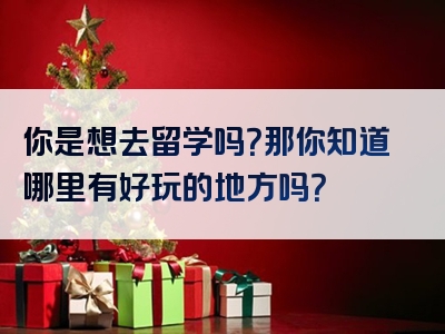 你是想去留学吗？那你知道哪里有好玩的地方吗？