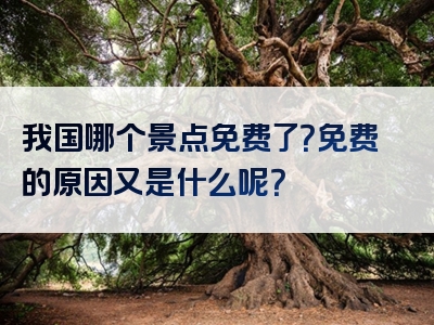 我国哪个景点免费了？免费的原因又是什么呢？