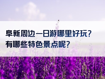 阜新周边一日游哪里好玩？有哪些特色景点呢？