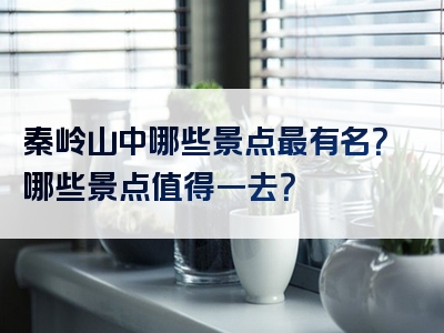 秦岭山中哪些景点最有名？哪些景点值得一去？