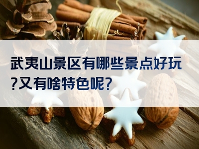 武夷山景区有哪些景点好玩？又有啥特色呢？