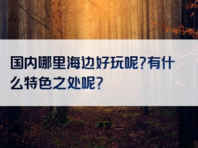 国内哪里海边好玩呢？有什么特色之处呢？