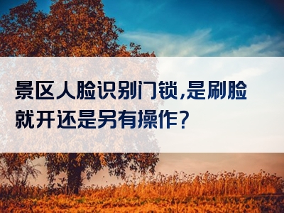 景区人脸识别门锁，是刷脸就开还是另有操作？