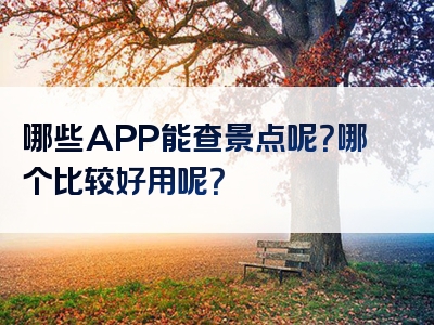 哪些APP能查景点呢？哪个比较好用呢？