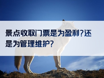 景点收取门票是为盈利？还是为管理维护？