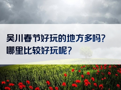 吴川春节好玩的地方多吗？哪里比较好玩呢？