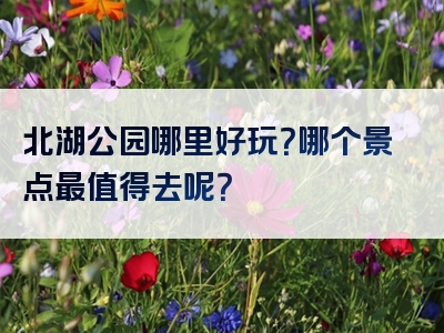 北湖公园哪里好玩？哪个景点最值得去呢？
