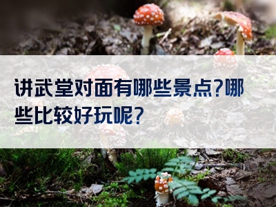 讲武堂对面有哪些景点？哪些比较好玩呢？