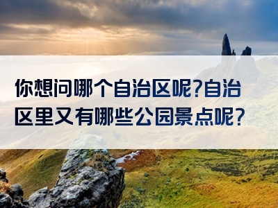 你想问哪个自治区呢？自治区里又有哪些公园景点呢？