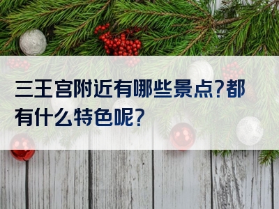 三王宫附近有哪些景点？都有什么特色呢？