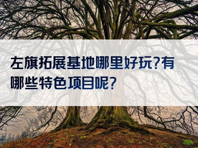 左旗拓展基地哪里好玩？有哪些特色项目呢？
