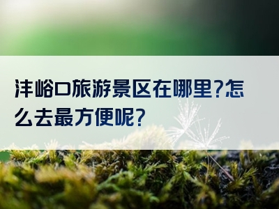 沣峪口旅游景区在哪里？怎么去最方便呢？