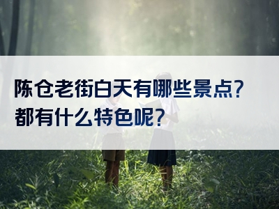 陈仓老街白天有哪些景点？都有什么特色呢？