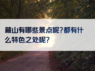 藏山有哪些景点呢？都有什么特色之处呢？