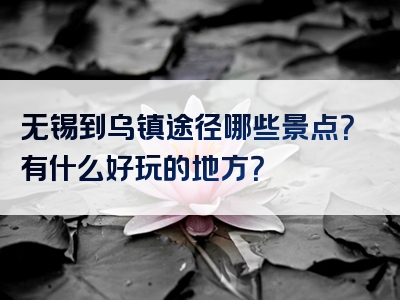 无锡到乌镇途径哪些景点？有什么好玩的地方？