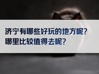 济宁有哪些好玩的地方呢？哪里比较值得去呢？