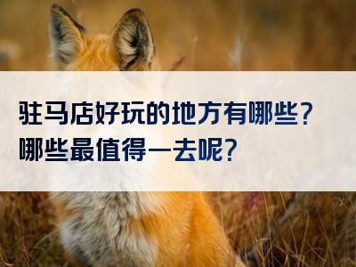 驻马店好玩的地方有哪些？哪些最值得一去呢？
