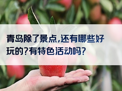 青岛除了景点，还有哪些好玩的？有特色活动吗？